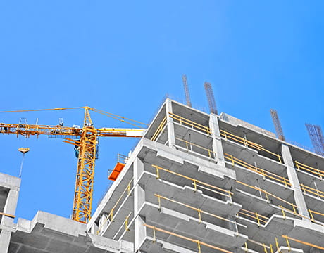 Building with crane