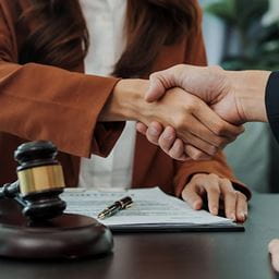 Two people shaking hands