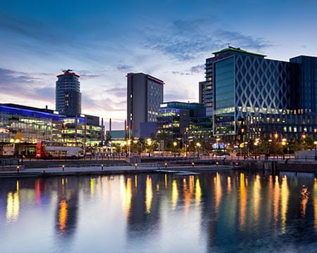 Manchester, panorama dusk image