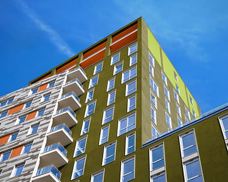 colourful residential flats